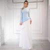 Elegant Chiffon Beaded Pleated Evening Gown